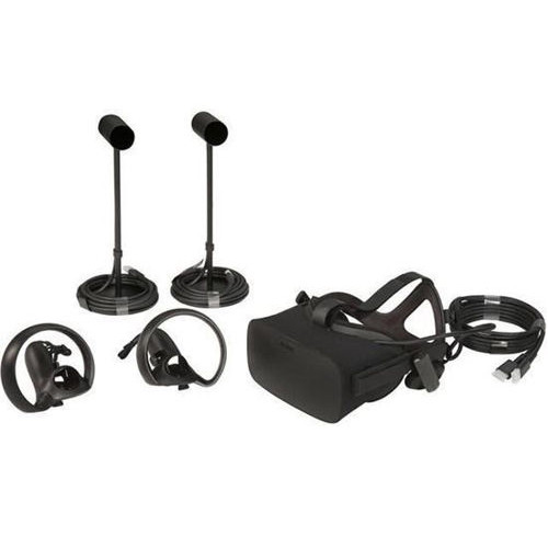 Oculus Rift - 3D virtual reality headset with 2 Touch controllers and 2 sensors CV1 Bundle - Gold Grade Refurbished