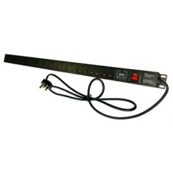 Xclio 1.8m 12-Way Vertical Rackmount PDU w/ Surge Protection