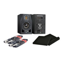 ADAM A3X Nearfield Monitors + NJS Monitor Isolation Pads + Leads