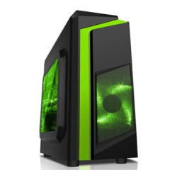 CiT F3 Green MicroATX Tower PC Gaming Case