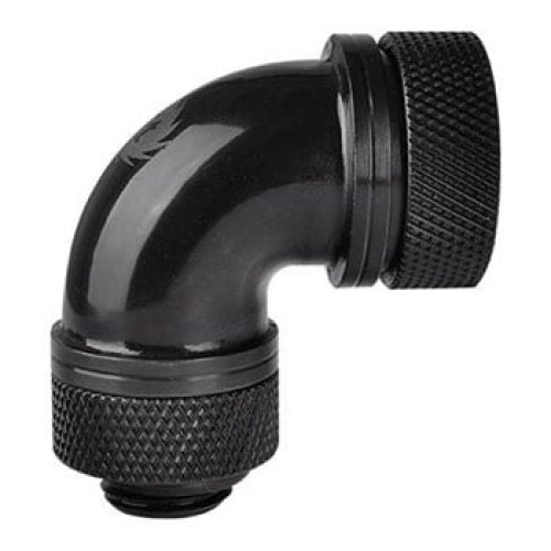 Thermaltake Black 90 Degree 5/8'' Compression Fitting with G 1/4 Threa