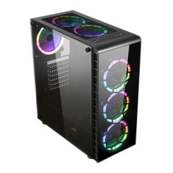 CIT Raider RGB LED Tempered Glass Midi PC Gaming Case