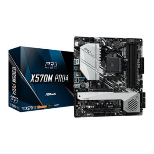 ASRock AMD Ryzen X570M Pro4 AM4 PCIe 4.0 MicroATX Motherboard