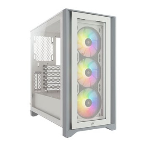 Corsair White iCue 4000X RGB Mid Tower Windowed PC Case