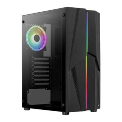 Aerocool Mecha ARGB Black Mid Tower Tempered Glass PC Gaming Case