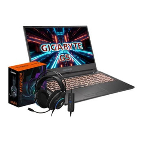 Gigabyte G5-KC Nvidia 3060 15.6" Gaming Laptop & AORUS H1 Headset Bund