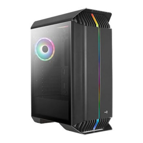 Aerocool Gladiator Black Mid Tower Tempered Glass PC Gaming Case