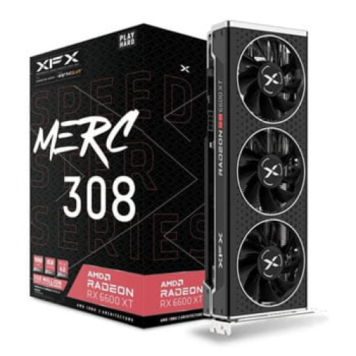 XFX AMD Radeon RX 6600 XT Speedster MERC 308 Black Gaming 8GB Graphics